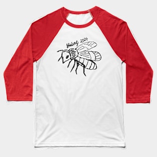 Honey Bee Sketch Baseball T-Shirt